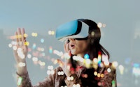 Technology vr headset virtual reality 528831091